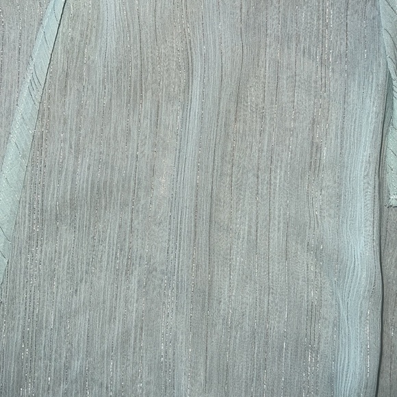 Vintage H&M Mint Shimmery Sheer Blouse Size 6/M - Picture 3 of 7